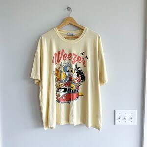 DAYDREAMER Weezer Graphic Short Sleeve T-Shirt Yellow OS